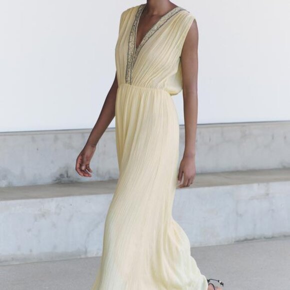 ZARA EMBROIDERED BEADED DRESS ZW COLLECTION - Picture 7 of 11